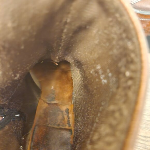 Goast Men Vintage brown Ankle Boots Size 8.5 EE  womens 10 Made in USA Zip Up - Picture 7 of 9